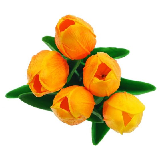 Цветы искусственные &quot;Букет Тюльпанов&quot; (Real Touch), L10 W10 H34 см
