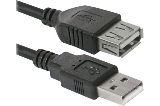 Кабель Defender USB2 AM-AF 3M USB02-10 USB2.0 А(m)/USB А(f)3м черный (87453)