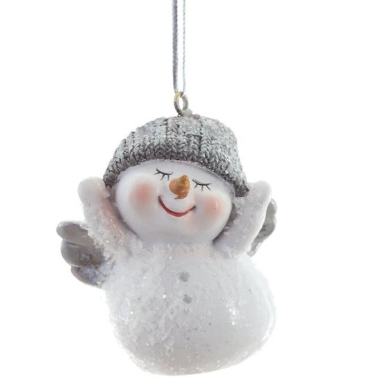 Фигурка декоративная подвесная "Снеговик",   L4,5 W4 H5,5 см, 2в.