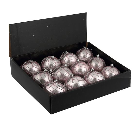 Набор из 12шт Украшение новогоднее Шар "Алмазная сетка", D 8 см, L35 W27 H9 см