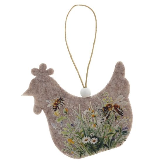 Набор из 6-ти изделий декоративных подвесных &quot;Курица/Петух&quot; (7,5*0,5*7,5), L25 W9 H1,5 см