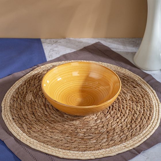 Тарелка суповая TWIST медовый 19см