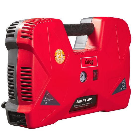 Компрессор безмасляный поршневой Fubag Smart Air 646032 180л/мин 8бар 1.1кВт красный