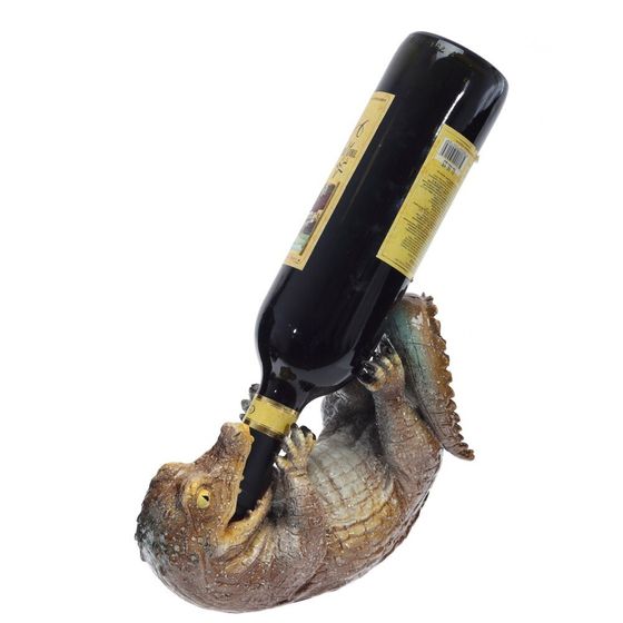 Подставка для бутылки &quot;Крокодил&quot;, L24 W11 H17 см