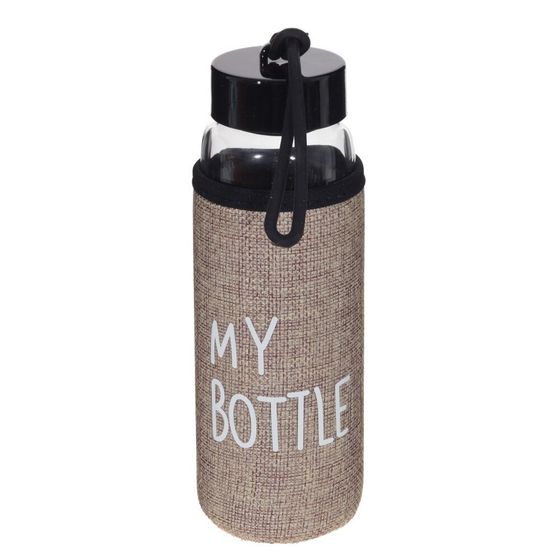 Бутылка, 400 мл, L7 W7 H19 см, дизайн микс