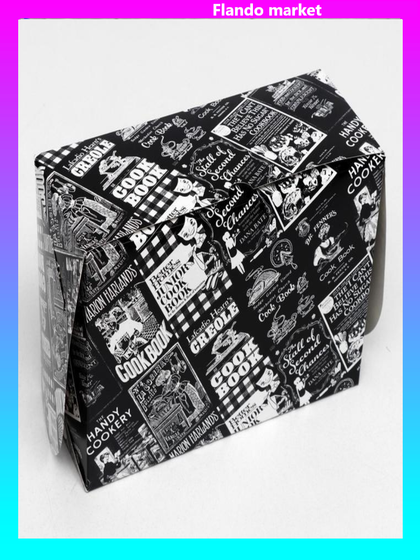 !09 Упаковка (набор 4 штуки) на 6 капкейков с окном "Cook Book", 25 х 17 х 10 см.