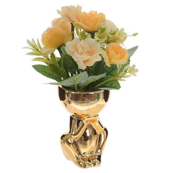 Цветочная композиция &quot;Розы&quot;, L11 W11 H19 см, 4в.