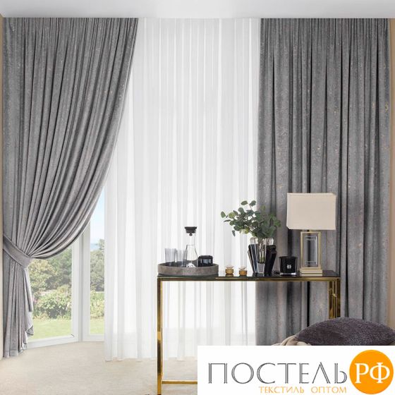 Togas КАСЕЛЛИ сер. Шторы 260x300-2, подхваты-2, 4 пр.