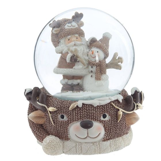 Фигурка декоративная &quot;Дед Мороз&quot; в стекл шаре, D 6.5 см, L7 W7 H8,5 см, 2в.