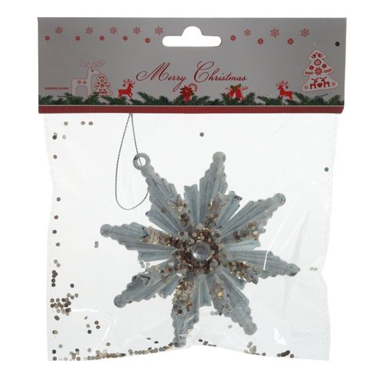 Украшение новогоднее "Снежинка", L11 W3,5 H11,5 см