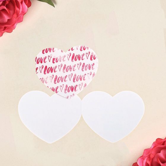 !09 Открытка-мини (набор 3 штуки) двойная «С любовью», 7 х 6 см.