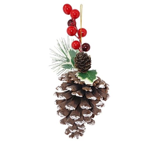 Изделие декоративное подвесное &quot;Шишка&quot;, L9 W9 H18 см, 4в.