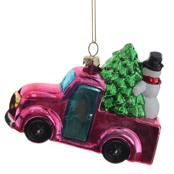 Украшение новогоднее &quot;Машинка&quot;, L12 W5,5 H9 см, 3в.