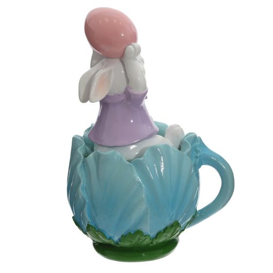 Фигурка декоративная &quot;Заяц в чашке&quot;, L9 W7,5 H14 см
