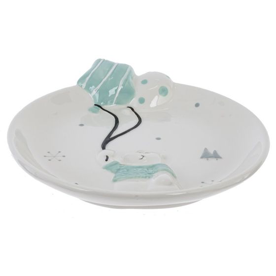 Тарелка &quot;Белый медведь&quot;, L18 W17 H3 см