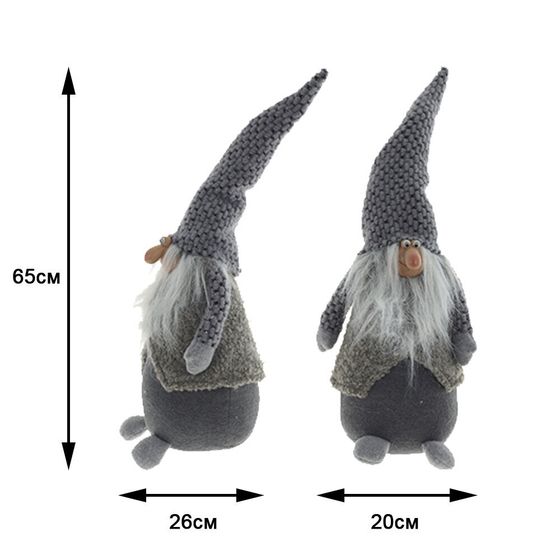 Игрушка набивная &quot;Гном&quot;, L26 W20 H65 см, 2в.(цена за один вид)