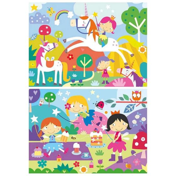 EDUCA 2x48 Pieces Fantasy World Puzzle