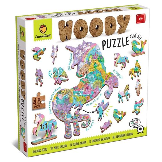 LUDATTICA Woody The Enchanted Unicorn Puzzle