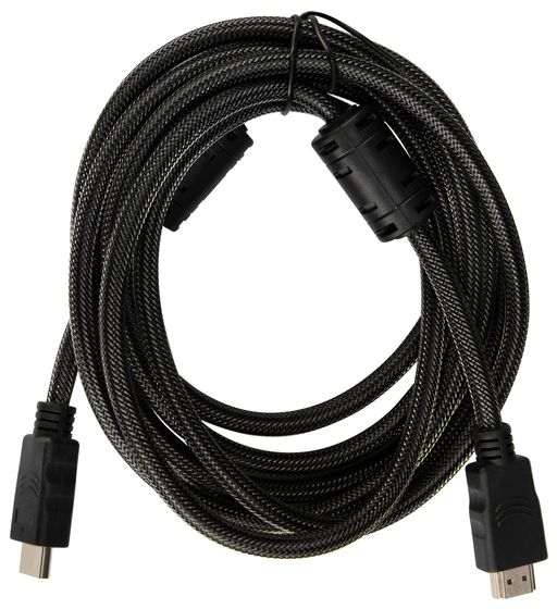 Кабель Buro HDMI(m) - HDMI(m) ver 1.4 ферр.кольца тканевый 3м черный (HDMI-V1.4-3MC)