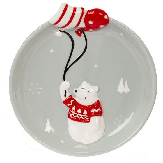 Тарелка &quot;Белый медведь&quot;, L18 W17 H4 см