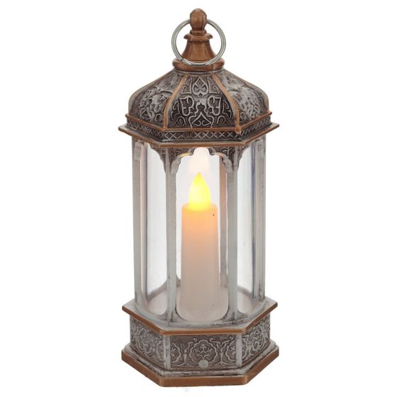 Изделие декоративное "Фонарь" с подсветкой (3хАG13), L5,5 W6 H13,5 см, 4в.