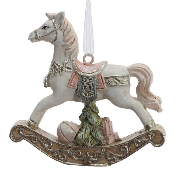 Фигурка декоративная подвесная &quot;Лошадка-качалка&quot;, L7 W2 H7,5 см, 2в.