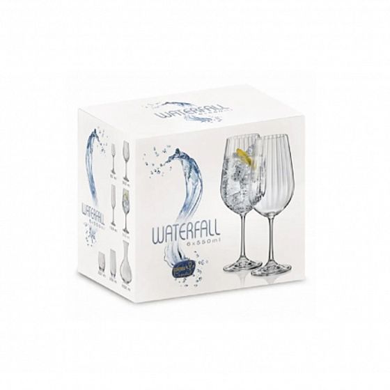 Набор бокалов для вина WATERFALL 6шт 550мл