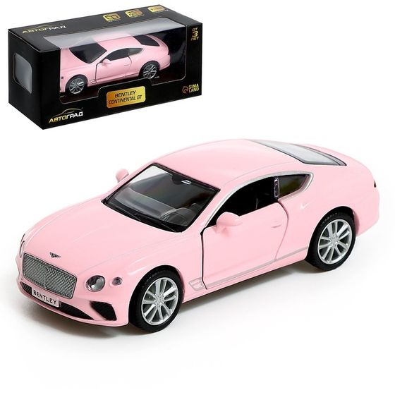 Машина металлическая BENTLEY CONTINENTAL GT, 1:32, инерция, цвет матовый розовый, уценка