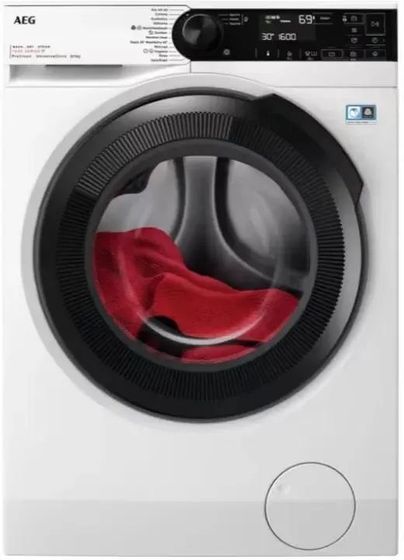 Стиральная машина AEG LWR73864O белый, стирка 8кг, сушка 5кг, 1600об/мин, с паром, англ.панель