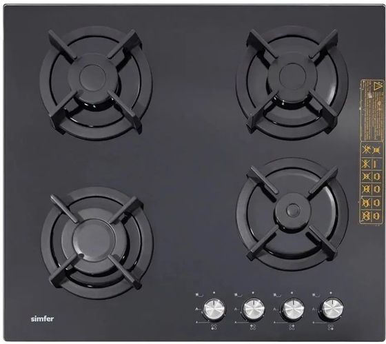 Газовая варочная панель Simfer H60N40B416 черный