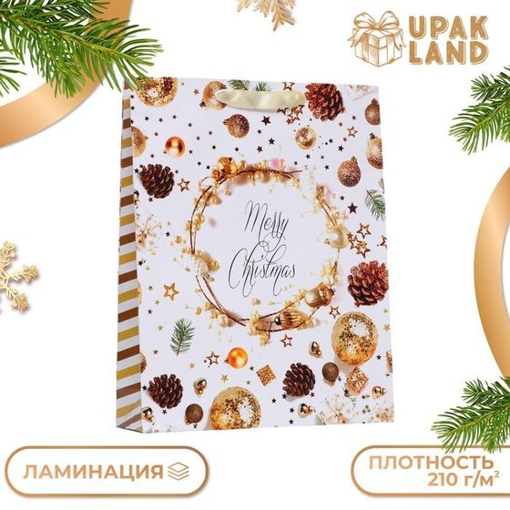 Пакет ламинированный вертикальный &quot;Новый Год!&quot;,33 х 42 х 10 см.