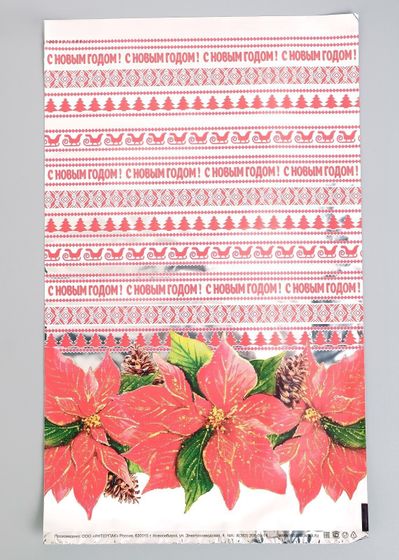 !09 Пакет подарочный (набор 50 штук) &quot;Нарядный&quot;, 25 х 40 см.