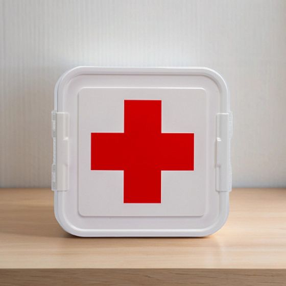 Контейнер для лекарств MY BOX красный крест