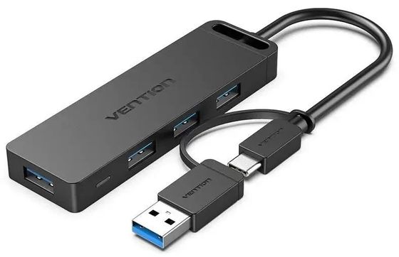 Разветвитель Vention USB 3.0 портов:4 черный (CHTBB)