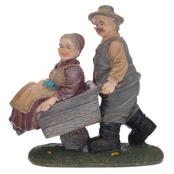 Фигурка декоративная "Бабушка с дедушкой", L15 W7 H15 см, 2в.