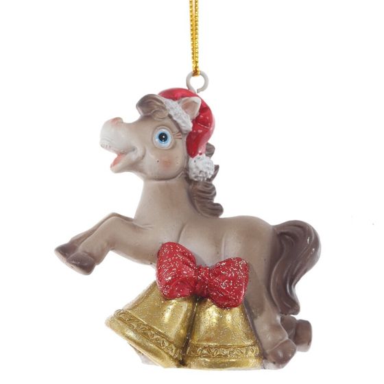 Фигурка декоративная подвесная &quot;Лошадка&quot;, L5,5 W3 H7 см, 3в.