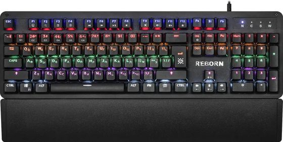 Клавиатура Defender Reborn GK-165DL LED игровая проводная черный