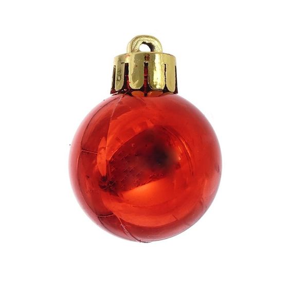 Набор из 25шт, Украшение новогоднее Шар &quot;Снежок красный&quot;, D3 см, L8 W8 H13 см