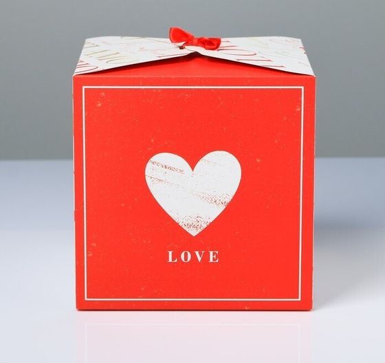!09 Коробка складная 3 штуки «Люблю», 18 × 18 × 18 см.