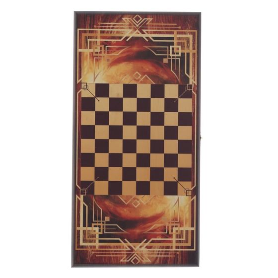 Игра настольная 2 в 1 ( шашки, нарды) "Богатырь", L50 W25 H4 см