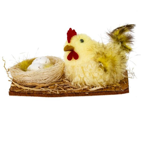 Фигурка декоративная &quot;Курица&quot; (блок 6шт), L11 W5 H6 см, 3в.