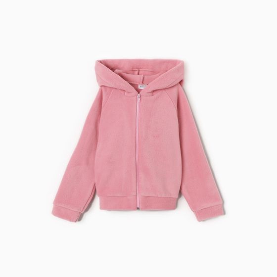 Толстовка детская MINAKU: Fleece Soft, цвет розовый, рост 110 см