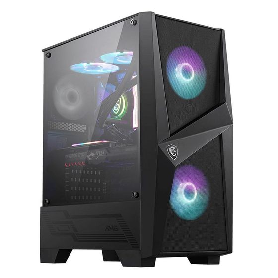 Корпус MSI MAG FORGE 100R Mid-Tower, ATX, 2xUSB 3.2, Audio I/O, 2x120mm ARGB Fan, 1x120mm black Fan, 6-ch Light controller, Front metal MESH, Up to 3