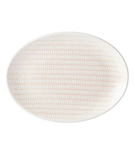 Textured Neutrals Dobby Oval Platter