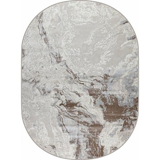 Ковёр овальный RIMMA LUX, размер 240x340 см, дизайн l.grey/beige