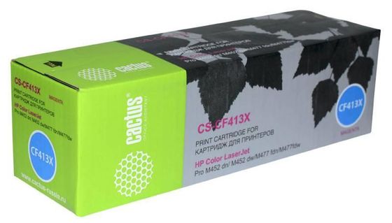 Картридж лазерный Cactus CS-CF413X CF413X пурпурный (5000стр.) для HP HP CLJ Pro M452dn/M452dw/M477fdn/M477fdw