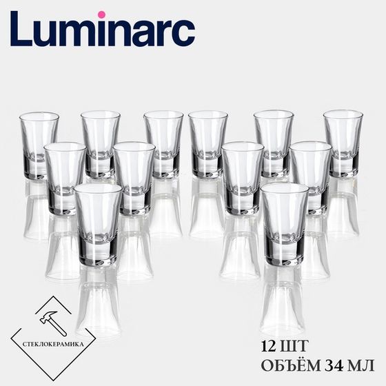 Шоты Luminarc HOT SHOT, 34 мл, 12 шт., стекло, прозрачные
