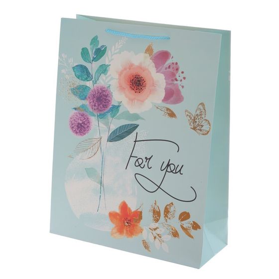 Пакет подарочный (бумага 210г/м2, блок микс 12шт), L18 W8,5 H24 см, 4в.