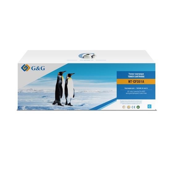 Картридж G&amp;G NT-CF351A, для HP CLJ Pro MFP M176/M176FN/M177/M177FW, 1000 страниц, цвет голубой