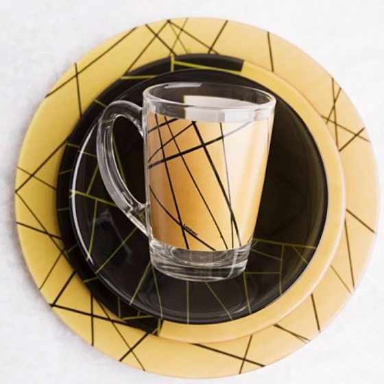 Набор кружек DELNICE GOLD 320мл 6шт